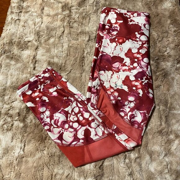 Under Armour Flower Print Compression / Heat Gear Leggings Size Medium - Picture 5 of 11